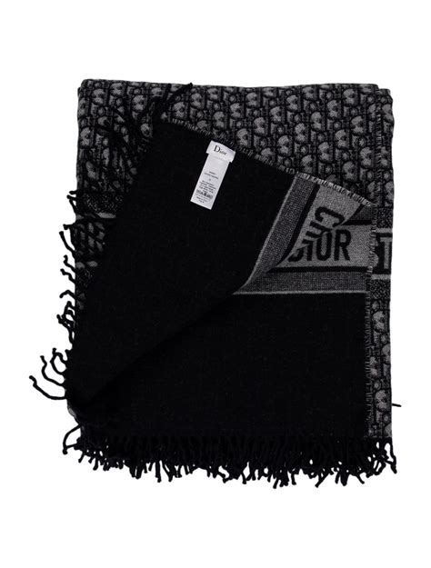 christian Dior throw blanket black